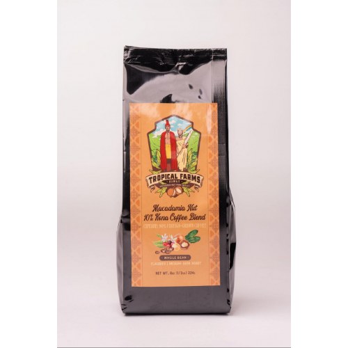 Tropical Farms Macadamia Nut Whole Bean Coffee 8 oz