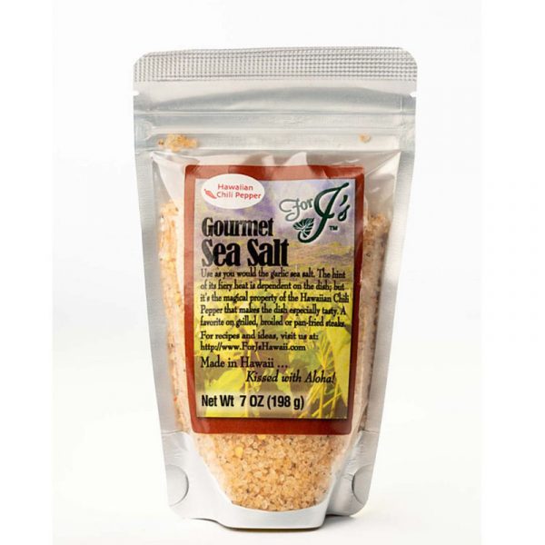 For J's Gourmet Sea Salt - Hawaiian Chili Pepper Flavor