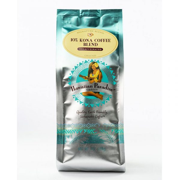 Hawaiian Paradise 10% Kona Coffee Decaf Blend Ground