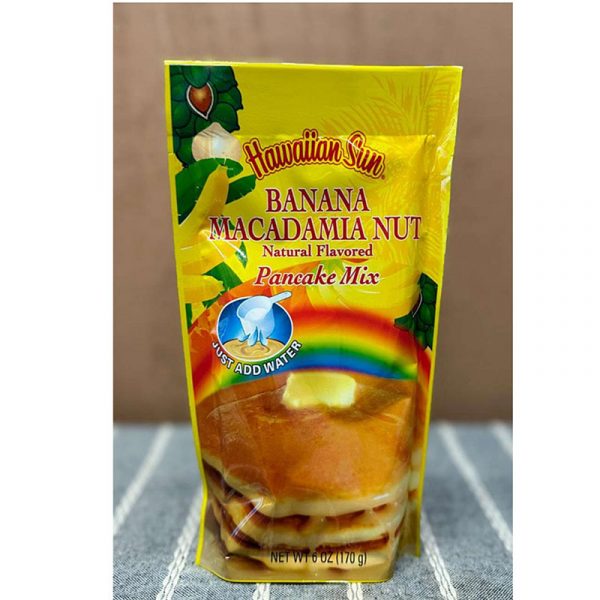 Hawaiian Sun Natural Flavored Pancake Mix in Banana Macadamia Nut